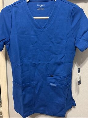 Jaanuu Royal Blue V-Neck Medical Scrub Top - Scrubs